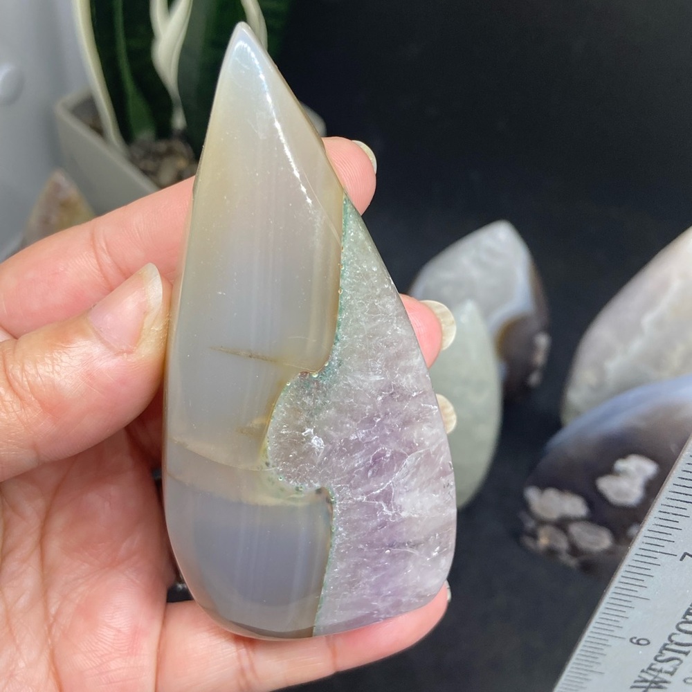 Amethyst & Agate Teardrop Flame